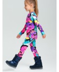 Термокомплект трикотажный для девочек: брюки, толстовка для эпизодического использования разноцветный