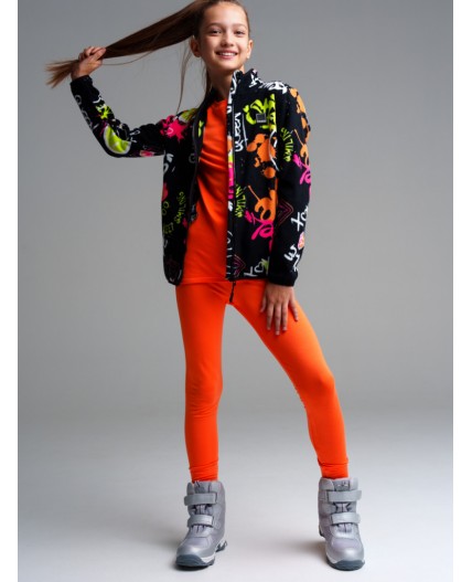 Термокомплект трикотажный для девочек: брюки, толстовка для эпизодического использования оранжевый