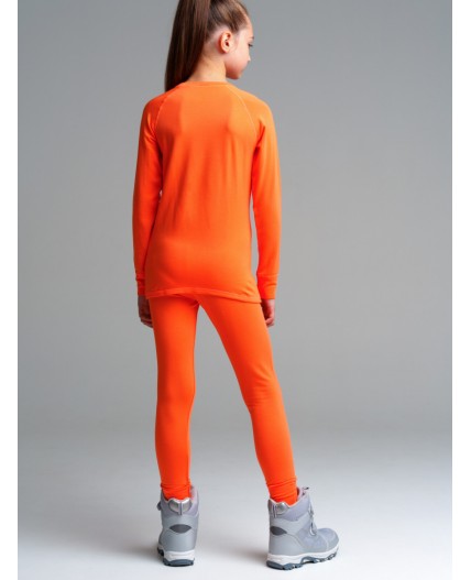 Термокомплект трикотажный для девочек: брюки, толстовка для эпизодического использования оранжевый