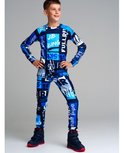 Термокомплект трикотажный для мальчиков: брюки, толстовка для эпизодического использования разноцветный