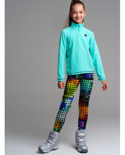 Термокомплект трикотажный для девочек: брюки, толстовка для эпизодического использования разноцветный