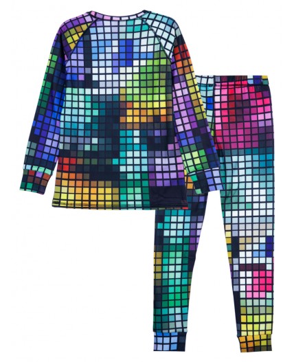 Термокомплект трикотажный для девочек: брюки, толстовка для эпизодического использования разноцветный