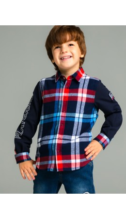 Сорочка текстильная для мальчиков (regular fit) разноцветный