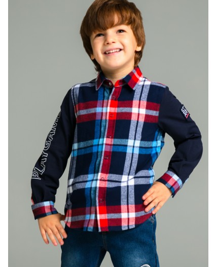 Сорочка текстильная для мальчиков (regular fit) разноцветный