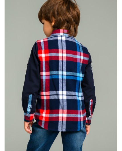 Сорочка текстильная для мальчиков (regular fit) разноцветный