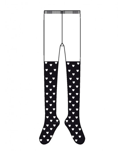 Колготки трикотажные для девочек белый,черный