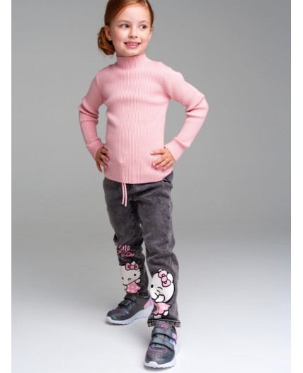 Джемпер трикотажный для девочек светло-розовый