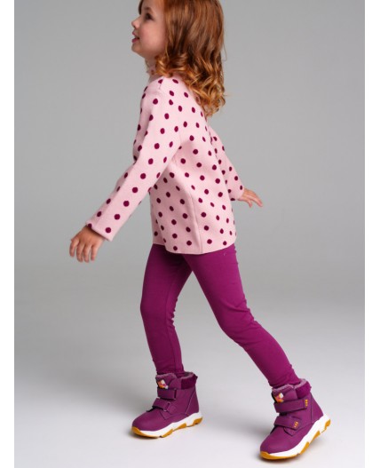 Джемпер трикотажный для девочек светло-розовый,черный