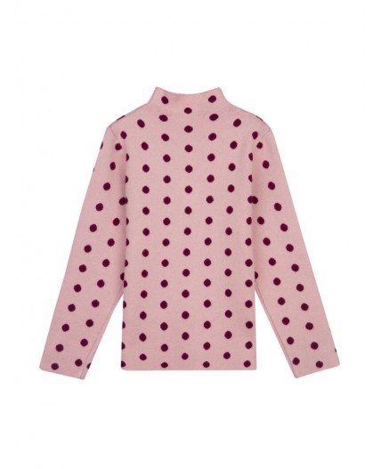 Джемпер трикотажный для девочек светло-розовый,черный