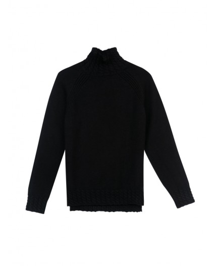 Свитер трикотажный для девочек черный