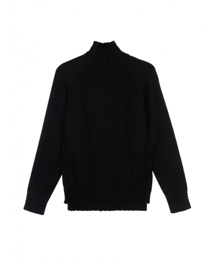 Свитер трикотажный для девочек черный