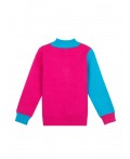 Джемпер трикотажный для девочек голубой,фуксия