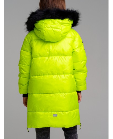 Куртка текстильная с полиуретановым покрытием для девочек светло-зеленый