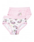 Трусы трикотажные для девочек, 2 шт в комплекте белый,светло-розовый