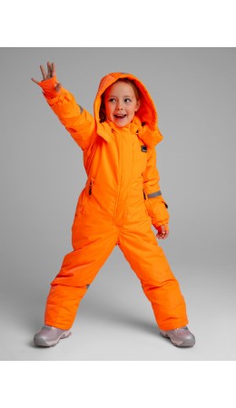 Комбинезон текстильный с полиуретановым покрытием для девочек коралловый