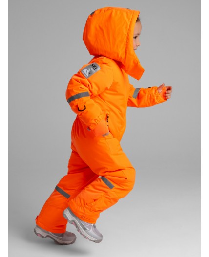 Комбинезон текстильный с полиуретановым покрытием для девочек коралловый
