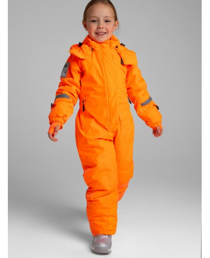 Комбинезон текстильный с полиуретановым покрытием для девочек коралловый