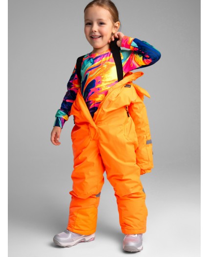 Комбинезон текстильный с полиуретановым покрытием для девочек коралловый