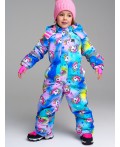 Комбинезон текстильный с полиуретановым покрытием для девочек разноцветный