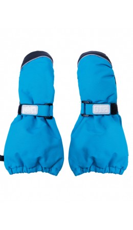 Варежки детские текстильные для мальчиков голубой