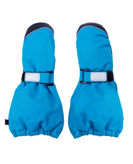 Варежки детские текстильные для мальчиков голубой