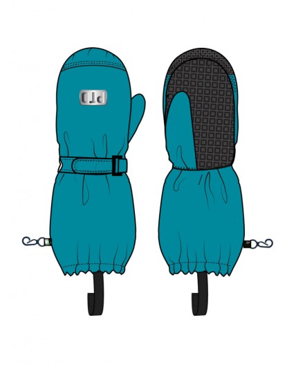 Варежки детские текстильные для мальчиков голубой