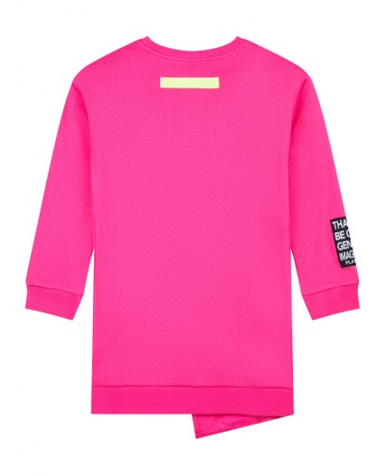 Платье трикотажное для девочек фуксия,черный