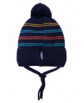 Шапка трикотажная для мальчиков тёмно-синий,разноцветный