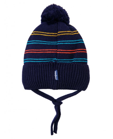 Шапка трикотажная для мальчиков тёмно-синий,разноцветный