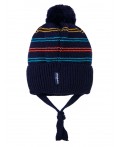 Шапка детская трикотажная для мальчиков тёмно-синий,разноцветный
