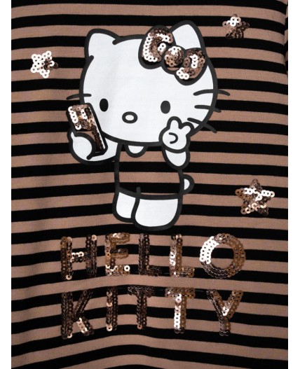 Платье трикотажное для девочек разноцветный,черный