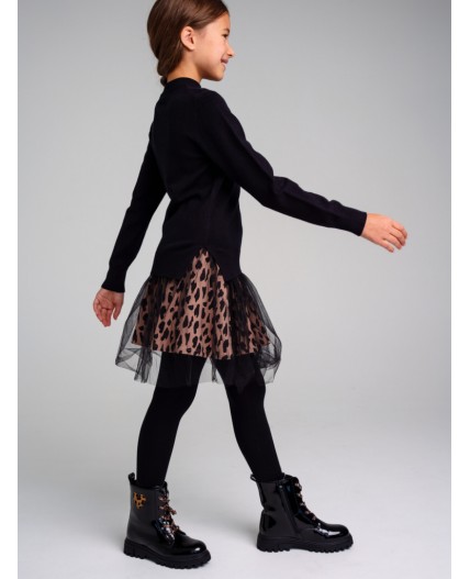 Джемпер трикотажный для девочек черный