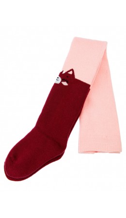 Колготки детские трикотажные махровые для девочек малиновый,розовый