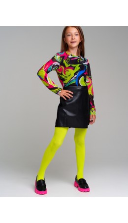 Колготки трикотажные для девочек светло-зеленый