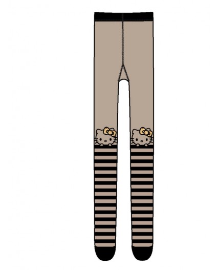 Колготки трикотажные для девочек бежевый,черный