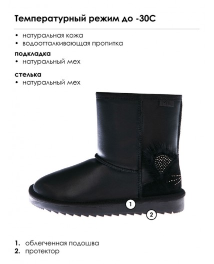 Сапоги для девочек черный