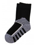 Термоноски трикотажные для мальчиков (низкие махровые) черный,серый