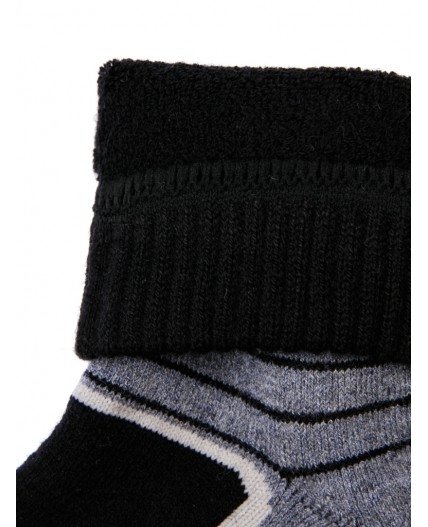Термоноски трикотажные для мальчиков (низкие махровые) черный,серый