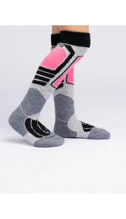 Термоноски трикотажные для девочек (высокие) разноцветный