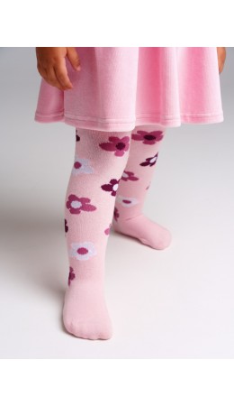 Колготки трикотажные для девочек розовый