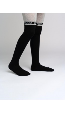 Колготки трикотажные для девочек светло-серый,черный