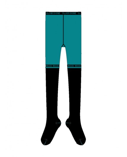 Колготки трикотажные для девочек светло-серый,черный