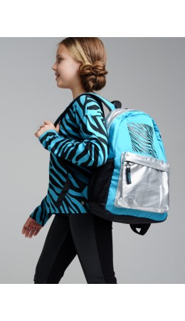 Рюкзак текстильный для девочек черный,зеленый,серебряный