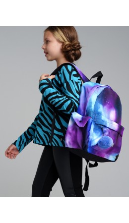 Рюкзак текстильный для девочек разноцветный