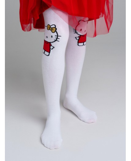 Колготки трикотажные для девочек белый