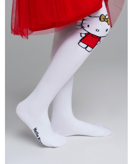 Колготки трикотажные для девочек белый