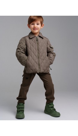 Куртка текстильная с полиуретановым покрытием для мальчиков зеленый