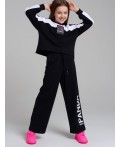 Брюки трикотажные для девочек черный
