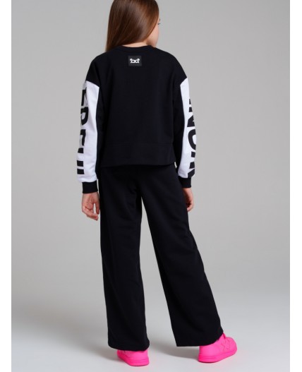 Брюки трикотажные для девочек черный