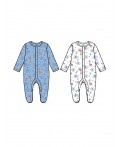 Комбинезон детский трикотажный для мальчиков, 2 шт в комплекте белый,голубой